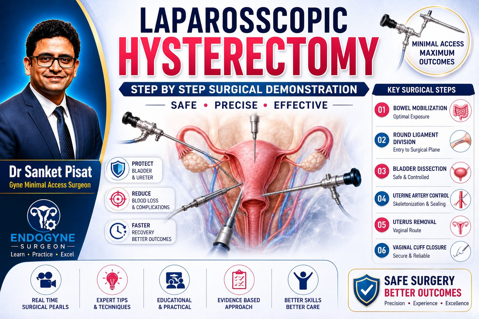 Saving the Ureter in Laparoscopic Hysterectomy (TLH)