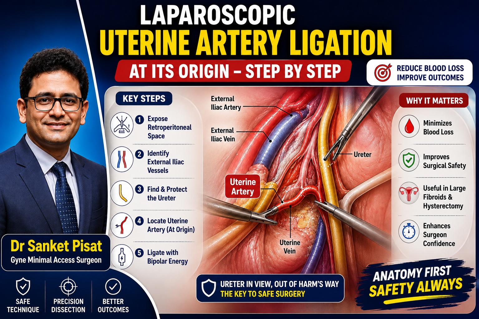 Laparoscopic Uterine Artery Ligation at Origin (TLH) (SS0005)