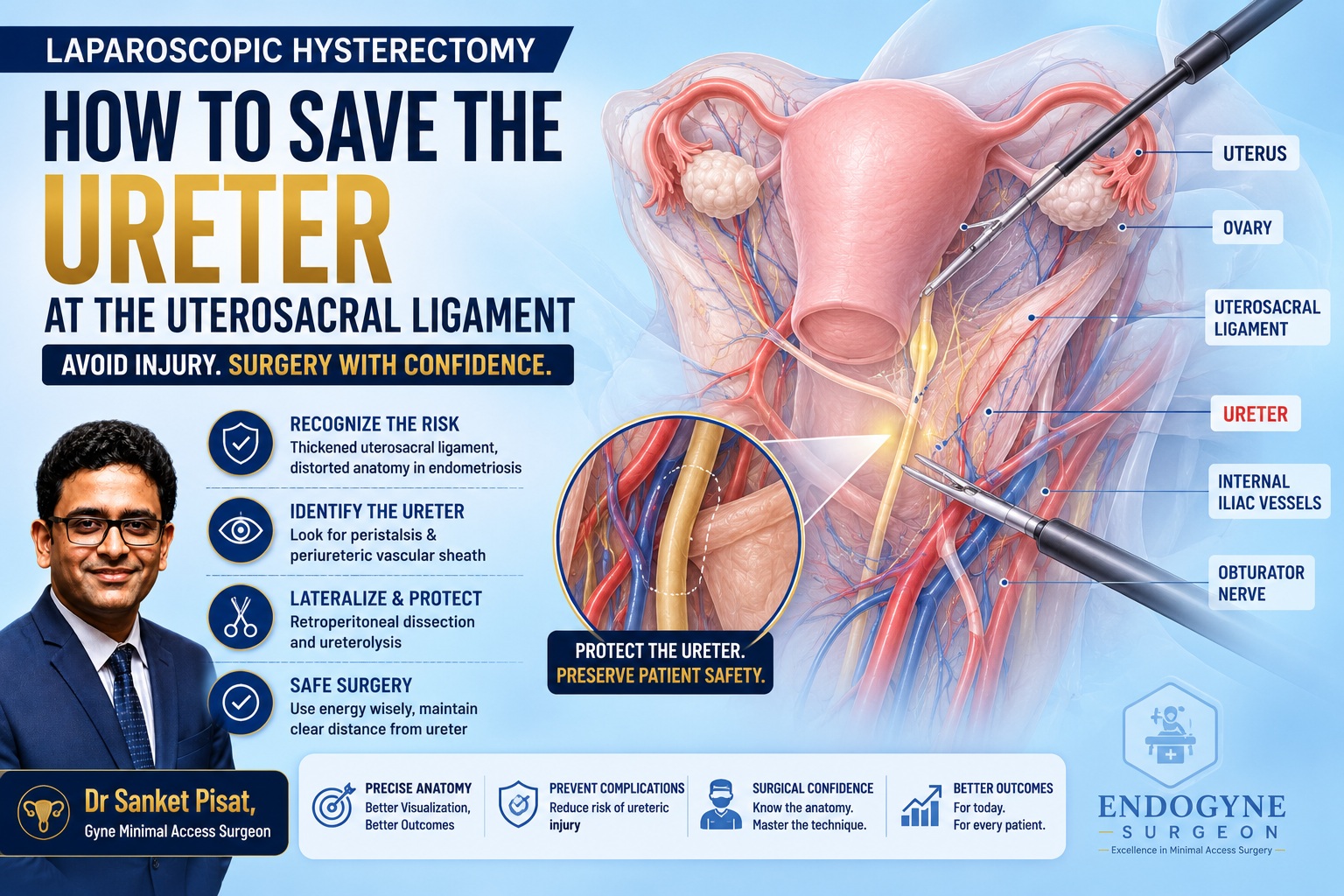 Saving The Ureter in Laparoscopic Hysterectomy (TLH) (SS0003)